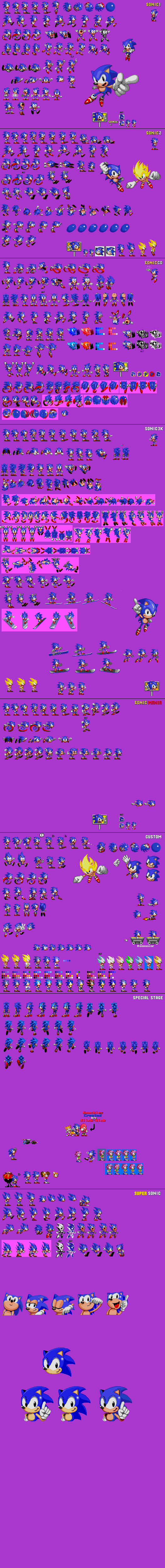 Sonic Sprite Sheet CUSTOM CHARACTER [269 POINTS] [Friday Night