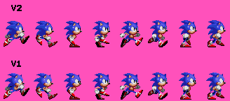 The Spriters Resource - Full Sheet View - Sonic the Hedgehog Customs - Sonic  (Sonic 1 Beta-Style)