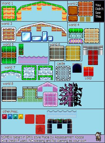 [Image: nsmbw_tiles_in_smw_style_by_assassannerr-d4a3oy0.png]